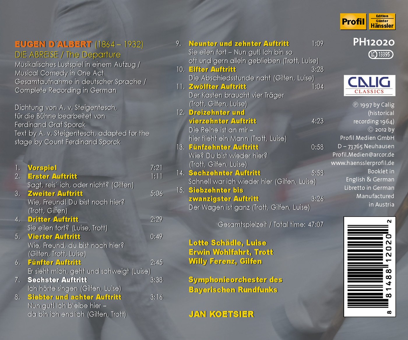 Eugen D'Albert: Die Abreise (The Departure)