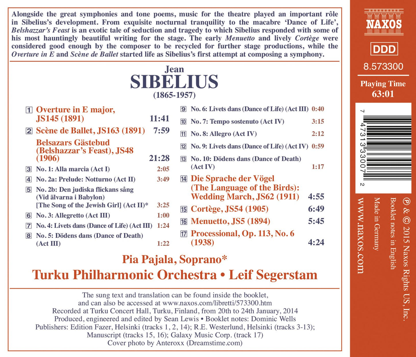 Sibelius: Belshazzar's Feast & Other Orchestral Pieces
