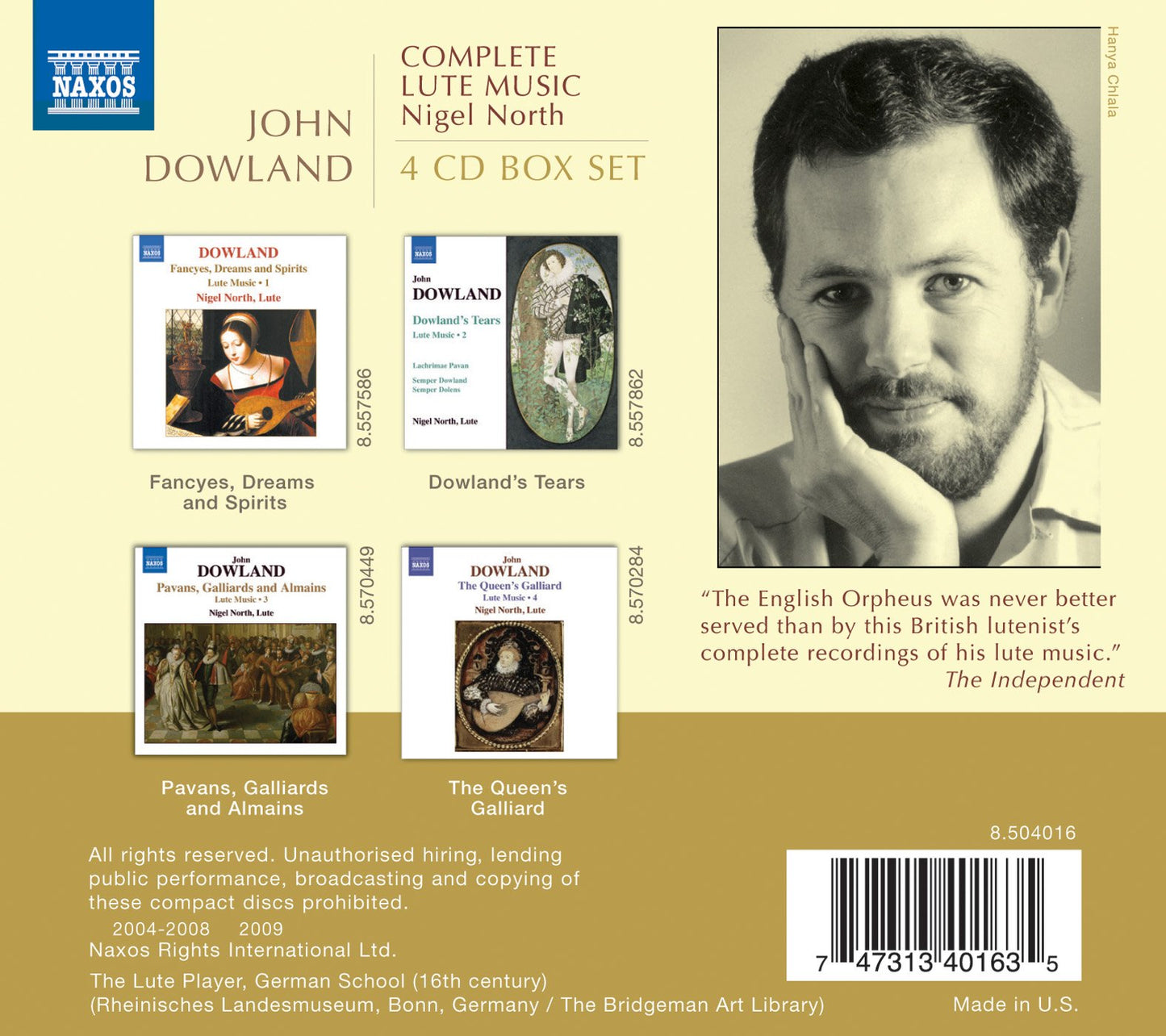 DOWLAND, J.: Lute Music (Complete) (North)