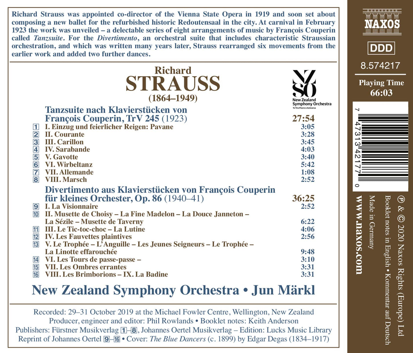 R. Strauss: Tanzsuite – Divertimento (after F. Couperin)