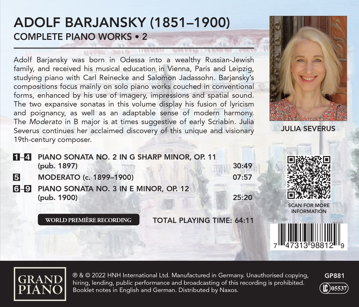 Barjansky: Complete Piano Works, Vol. 2