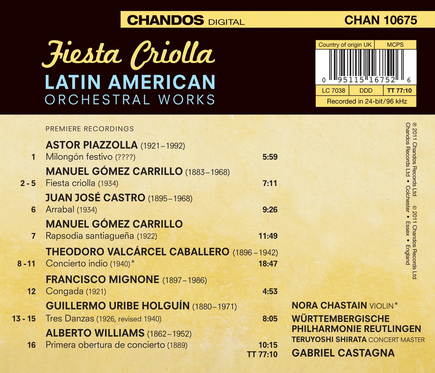 Fiesta Criolla: Latin American Orchestral Works