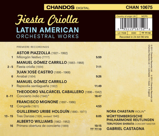 Fiesta Criolla: Latin American Orchestral Works
