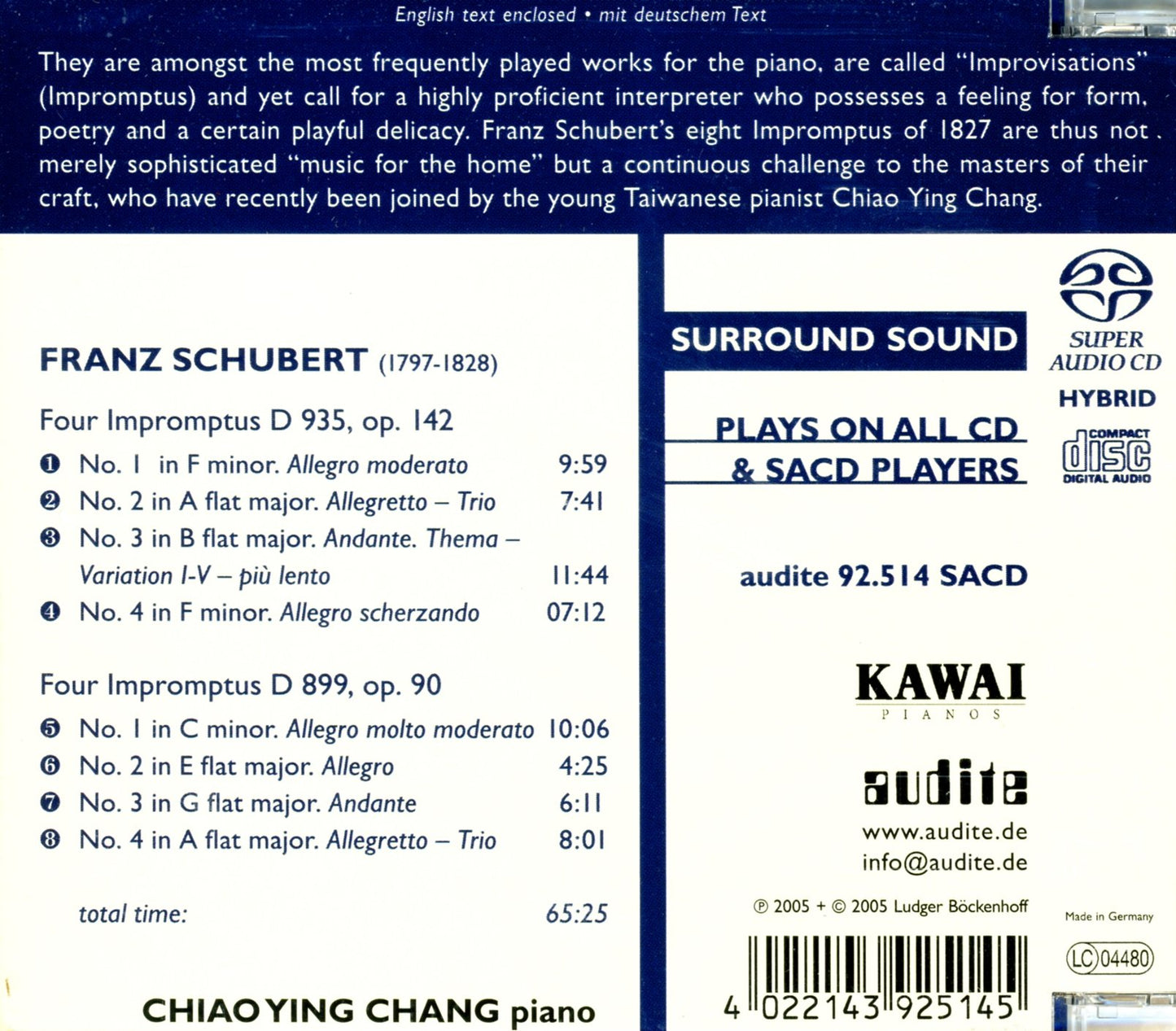 IMPROMPTUS D 935 & D 899