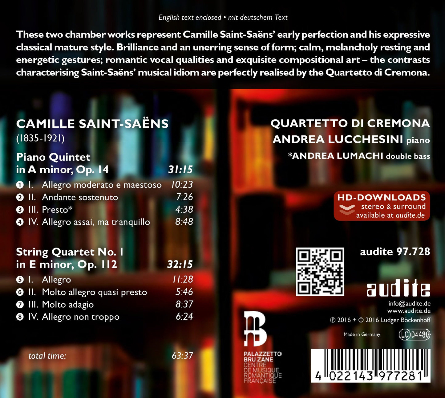 Saint-Saëns: Piano Quintet in A Minor, Op. 14 & String Quart
