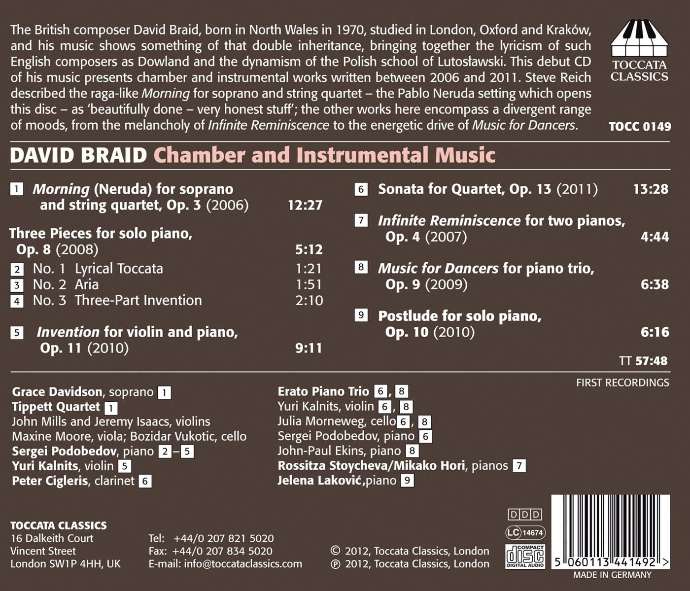 Braid: Chamber and Instrumental Music