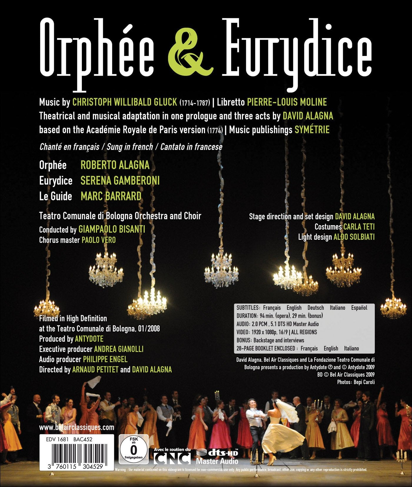 ORPHÉE ET EURYDICE (BLURAY)