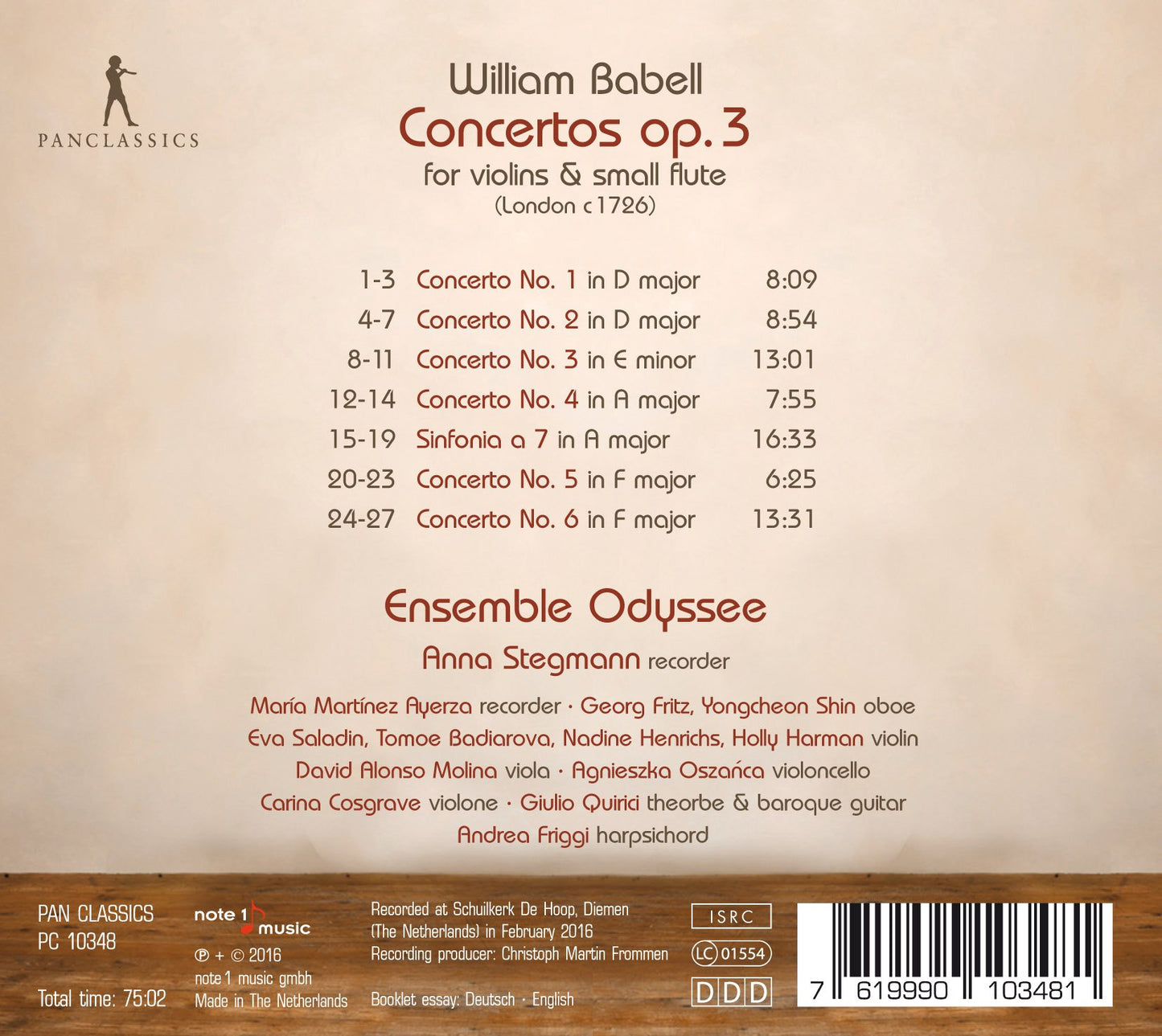 Babell: Concertos, Op. 3