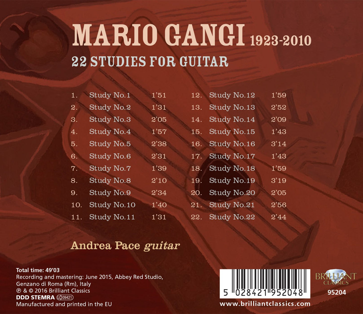 Gangi: 22 Studies for Guitar