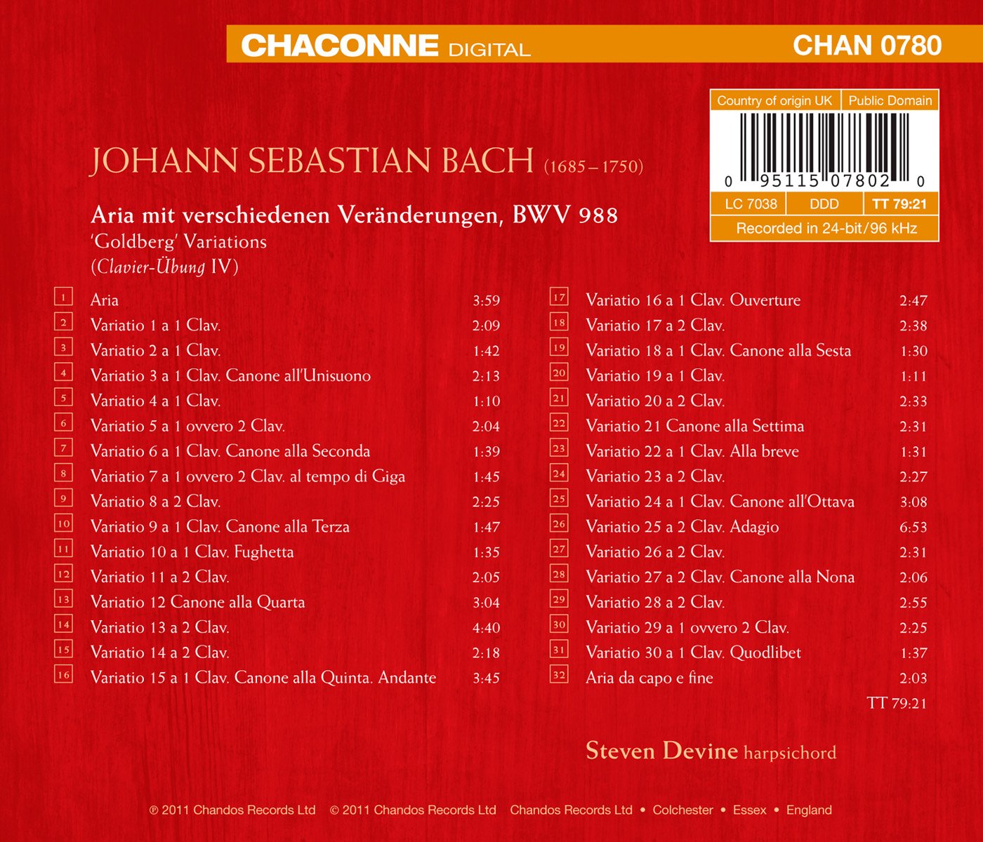 Bach: Goldberg Variations