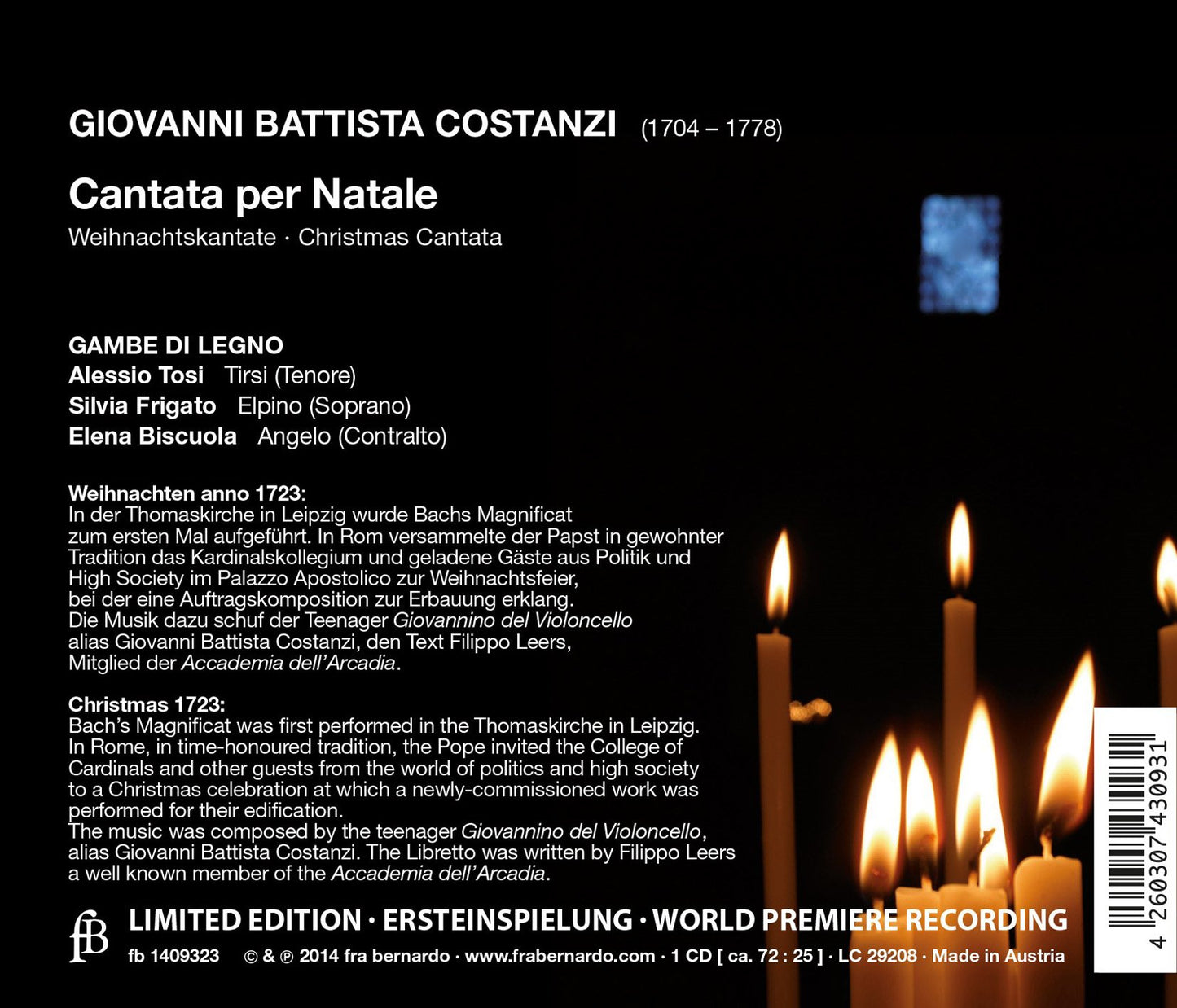 Constanzi: Cantata per Natale