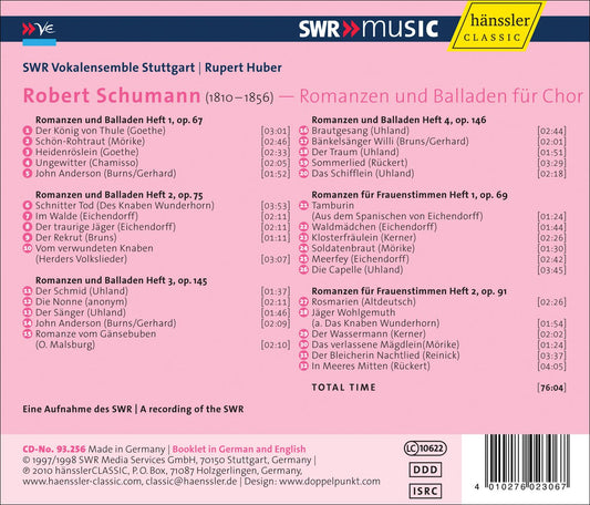Schumann: Romanzen und Balladen