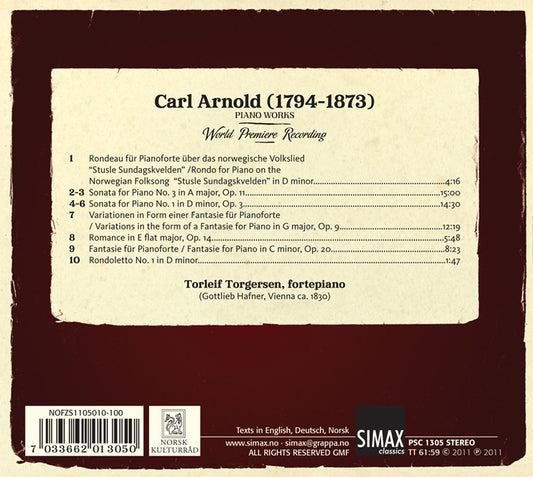 Arnold: Piano Works