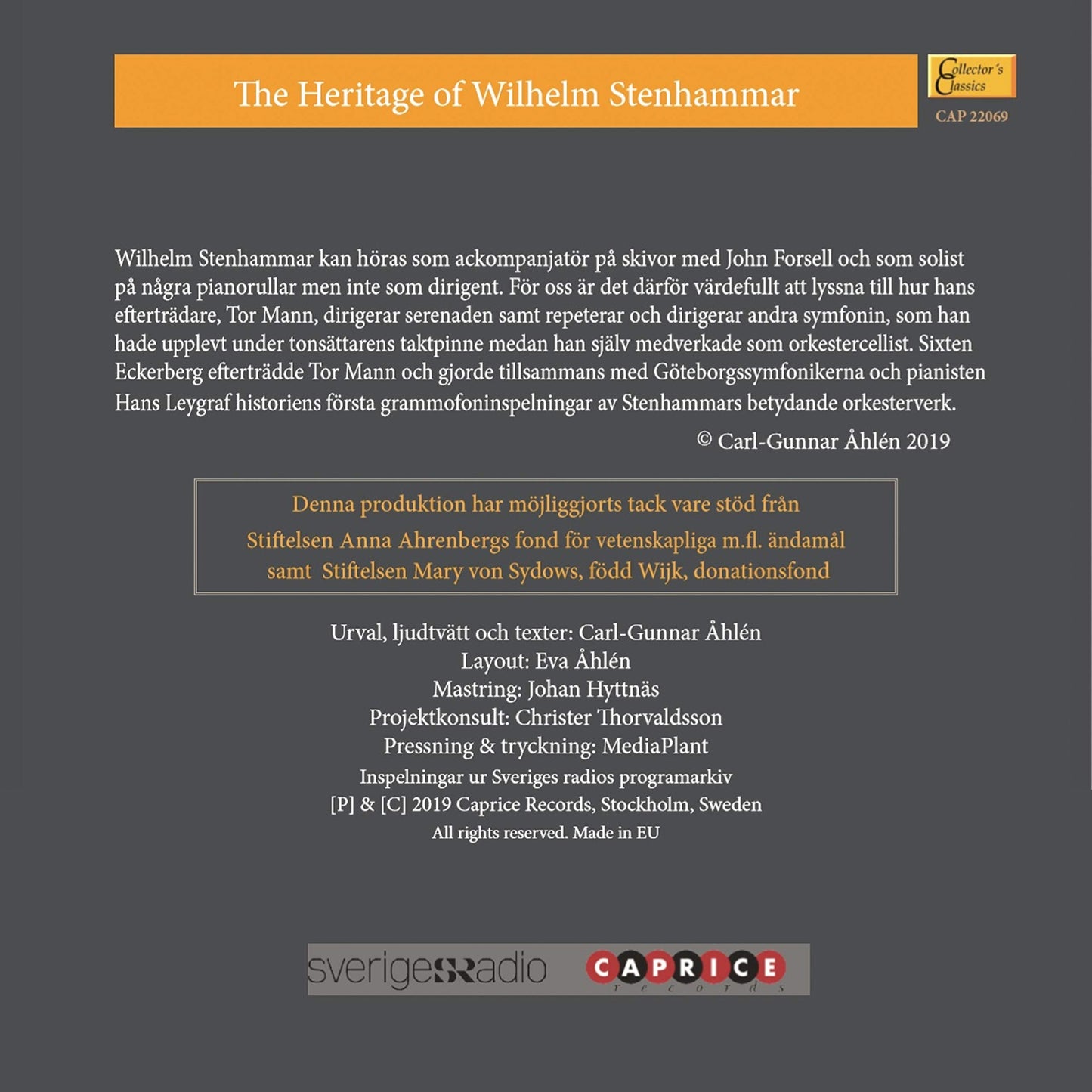 The Heritage of Wilhelm Stenhammar