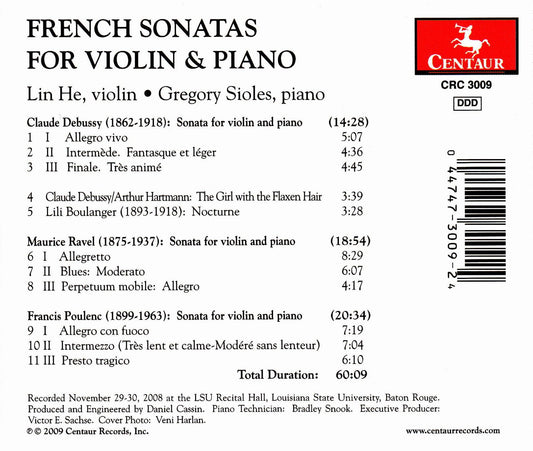 French Sonatas for Violin and Piano