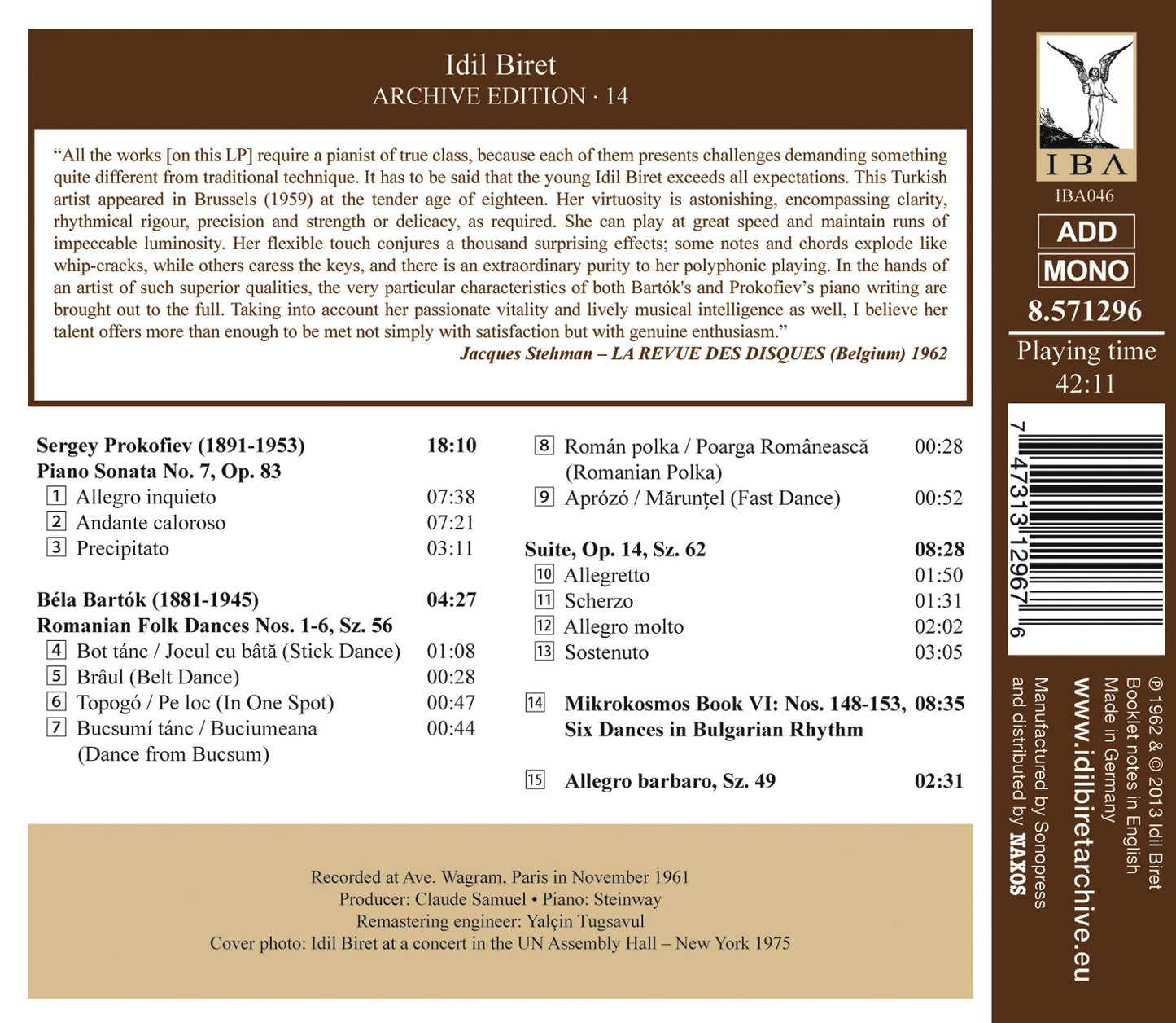 Idil Biret Archive Edition, Vol. 14