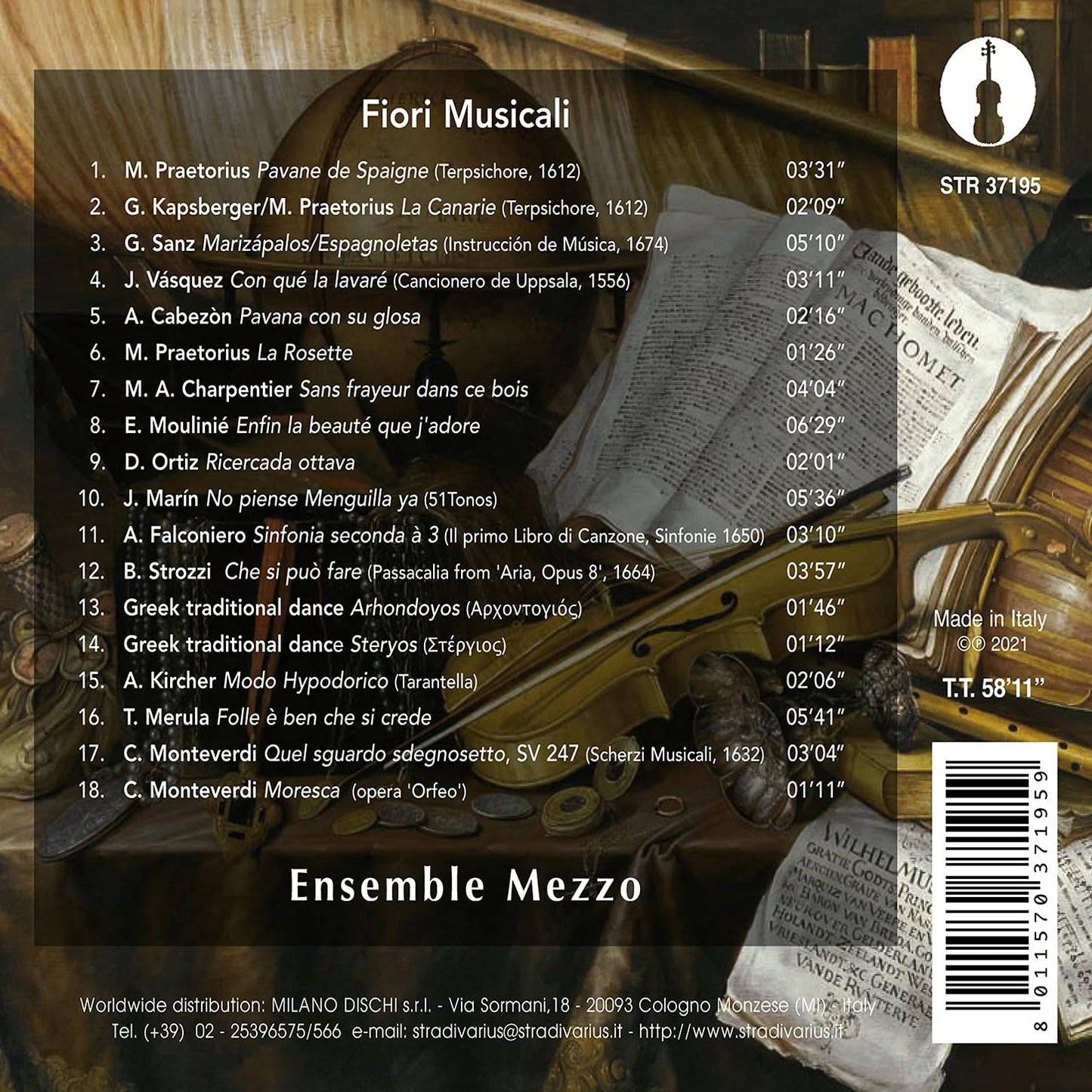 Various authors: Fiori Musicali, Songs and Dances of the 16t
