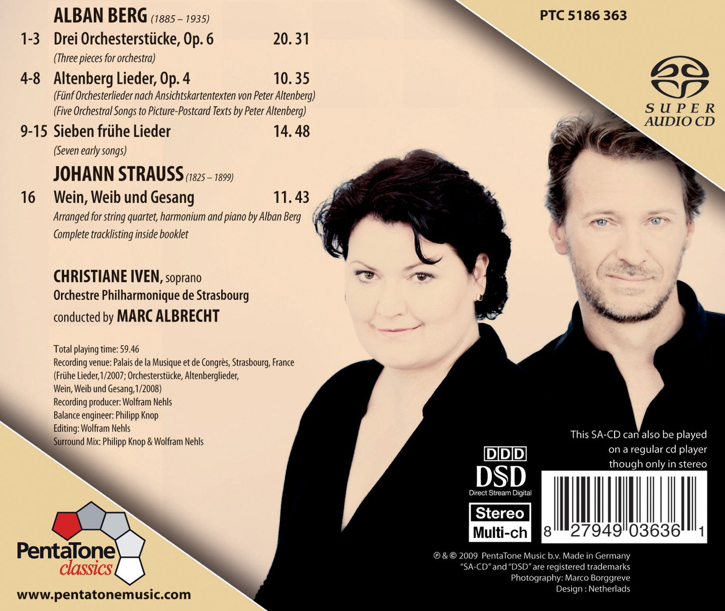 Berg, A.: 3 Stucke / 5 Altenberglieder / 7 Fruhe Lieder / We