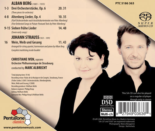 Berg, A.: 3 Stucke / 5 Altenberglieder / 7 Fruhe Lieder / We