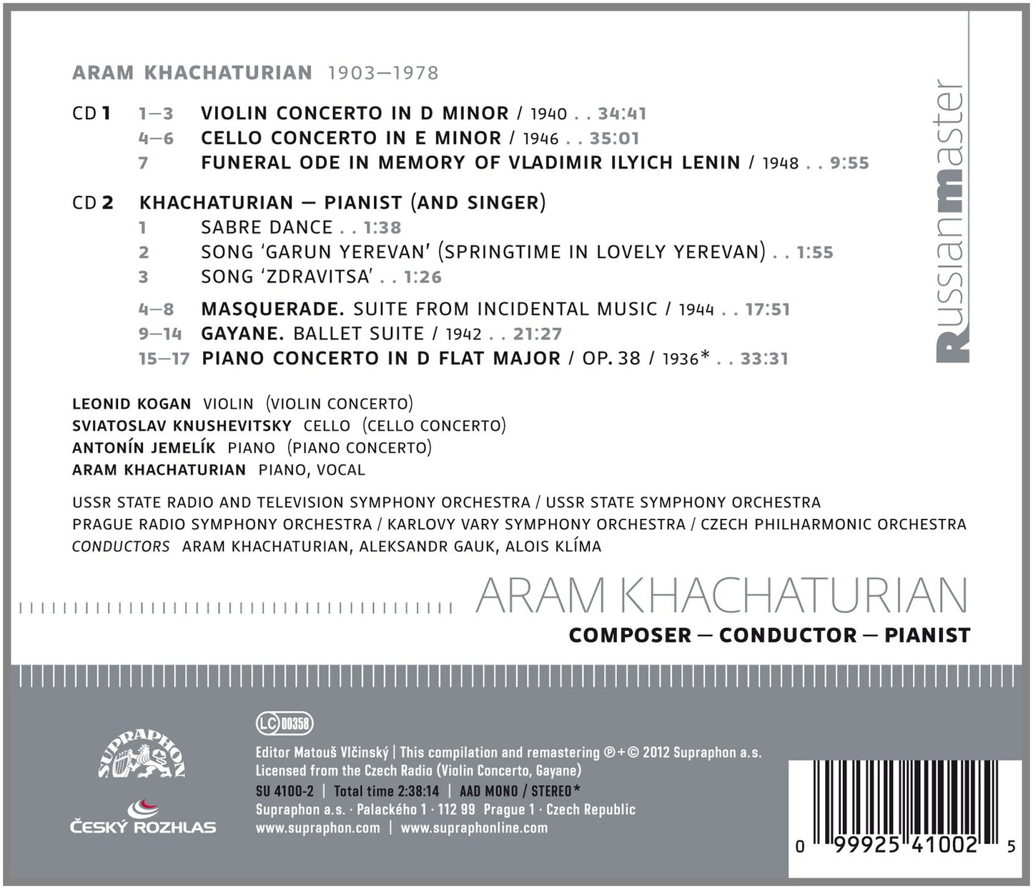 Aram Khachaturian: Composer - Conductor - Pianist