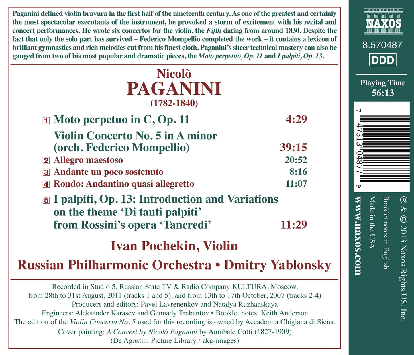 Paganini: Violin Concerto No. 5 - I palpiti
