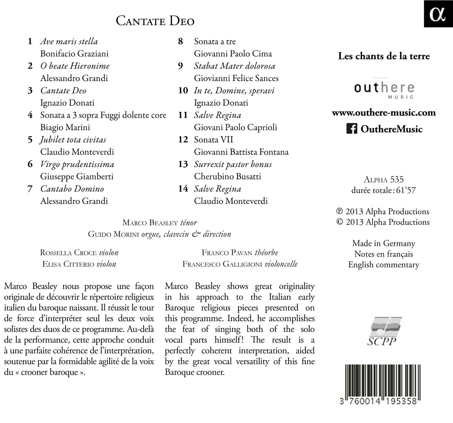 Cantate Deo - A voce sola, in dialogo