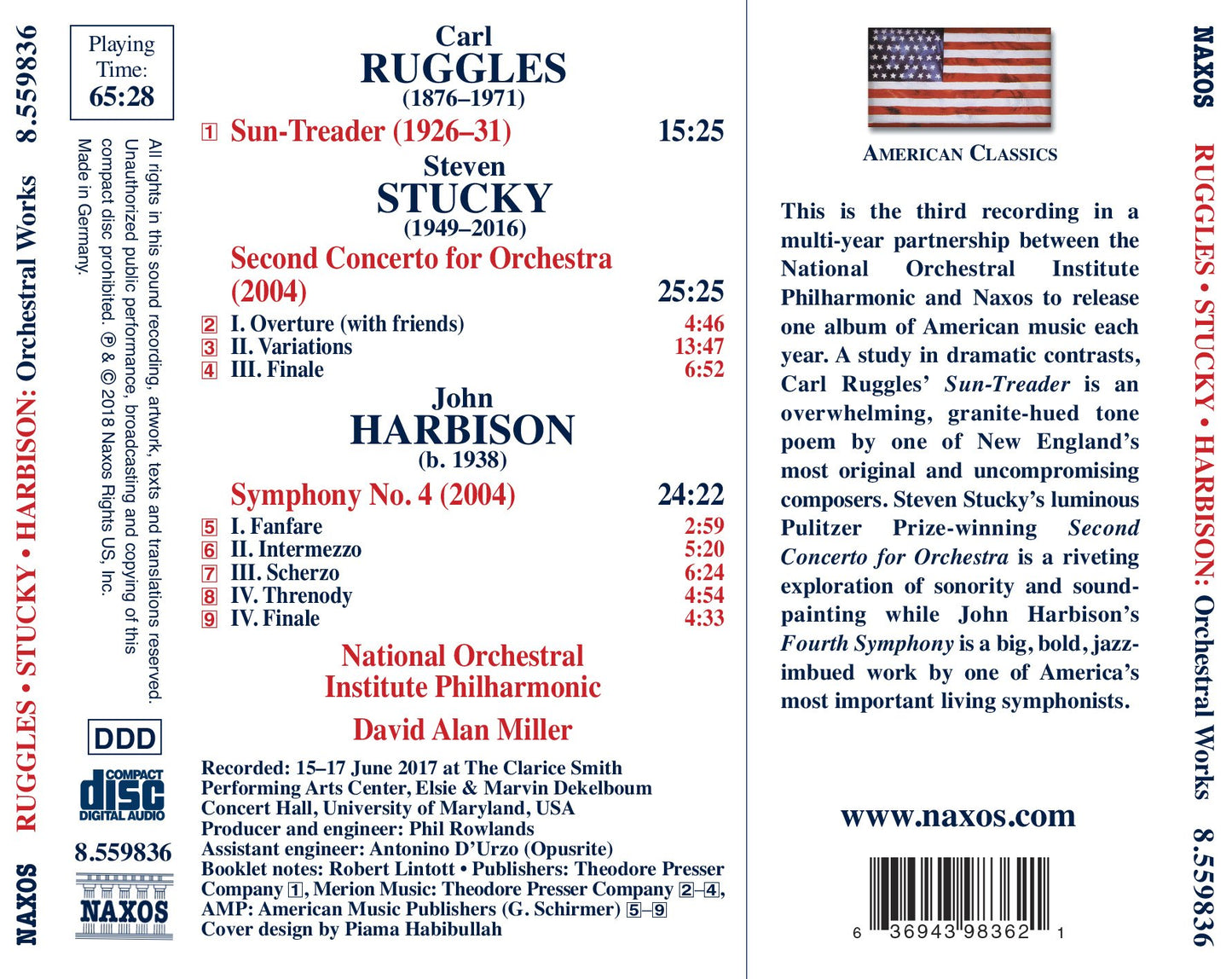 Harbison, Ruggles & Stucky: Orchestral Works