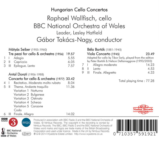 Hungarian Cello Concertos