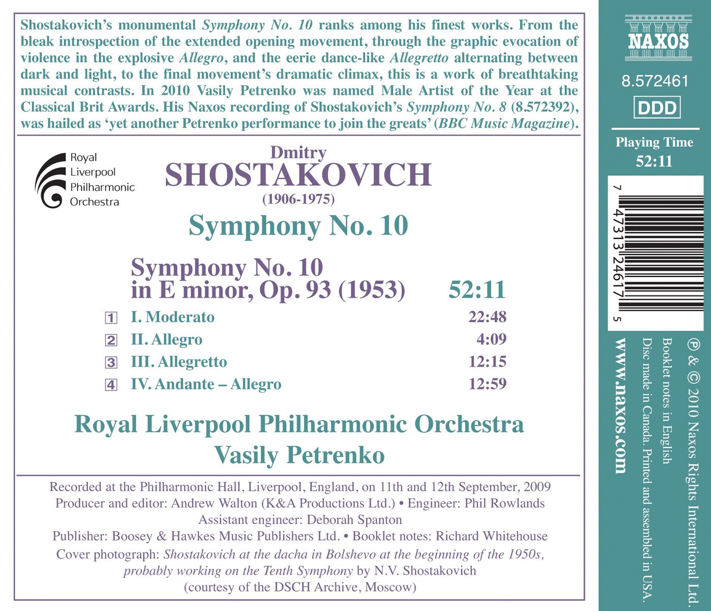 Shostakovich: Symphony No. 10