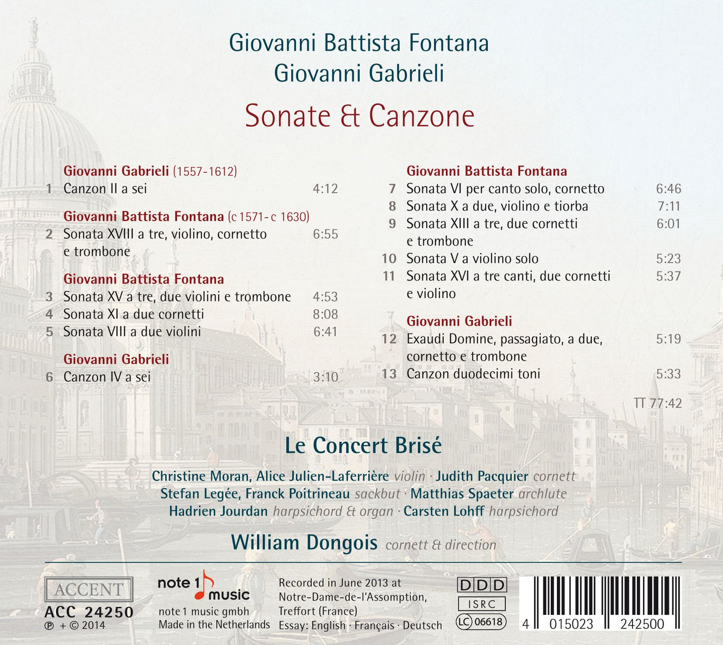 Fontana & Gabrieli: Sonate & Canzone