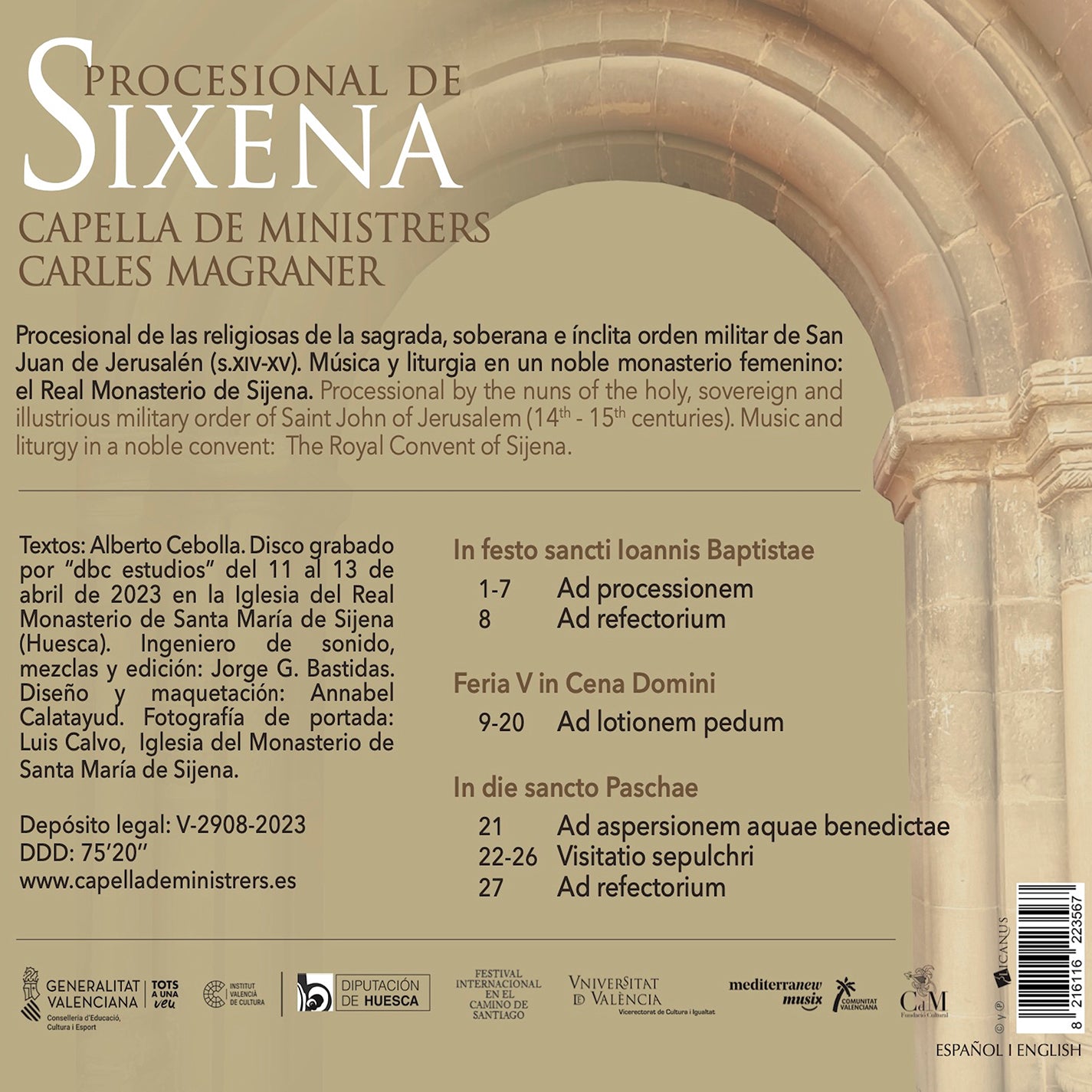 Procesional de Sixena / Capalla de Ministrers; Carles Magraner