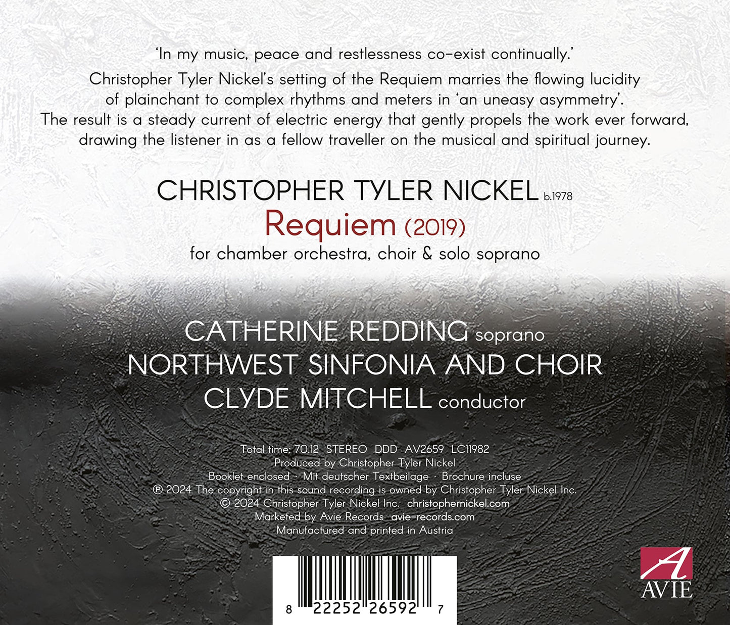 Nickel: Requiem  Catherine Redding, Northwest Sinfonia, Clyde Mitchell