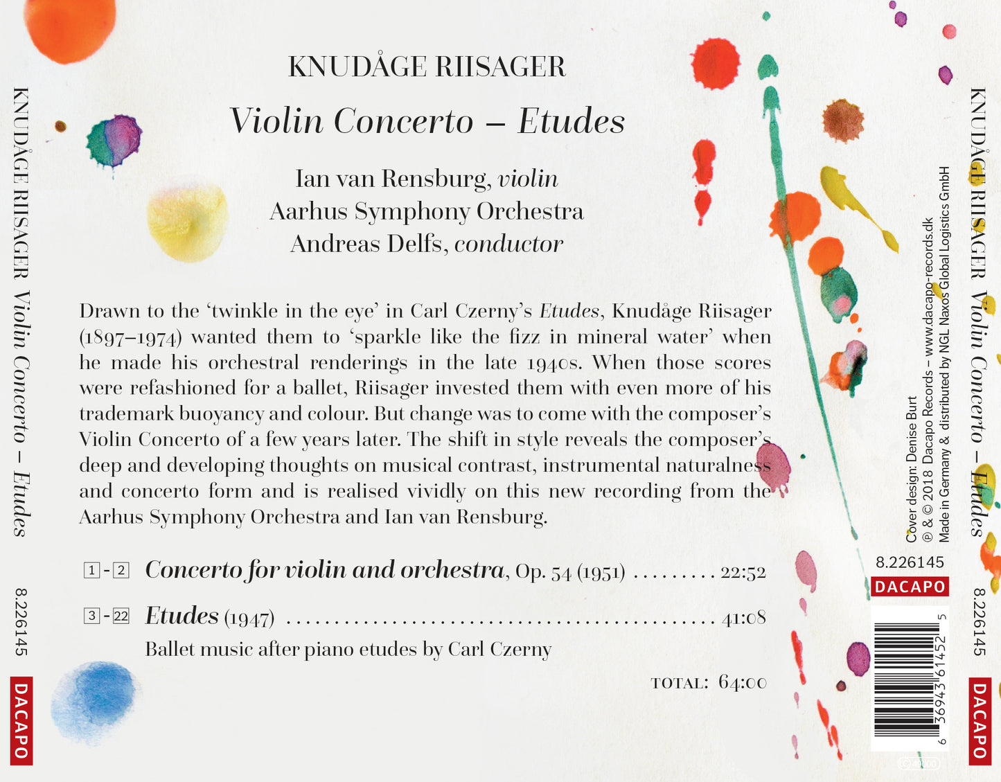 Riisager: Violin Concerto & Etudes / Ian Van Rensburg; Aarhus Symphony Orchestra