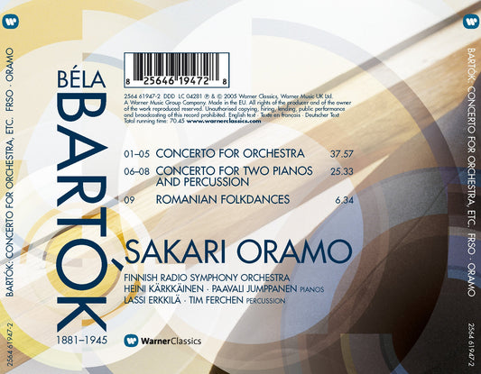 Concerto For Orchestra, Romani  Oramo, Finnish Radio Symphony Orchestra