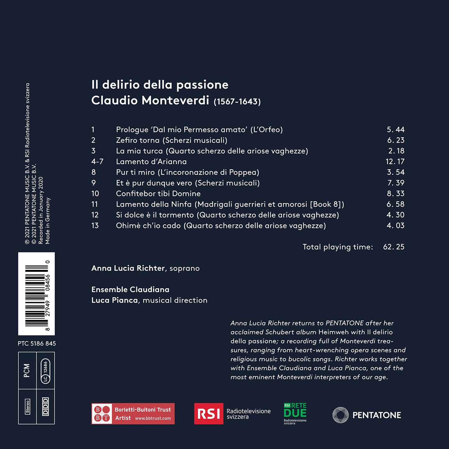 Monteverdi: Il Delirio Della Passione