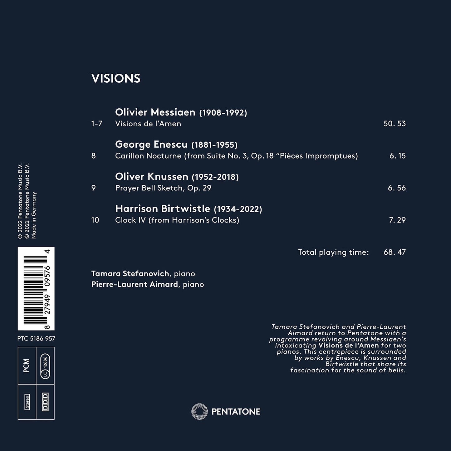 Birtwistle, Enescu, Knussen & Messiaen: Visions