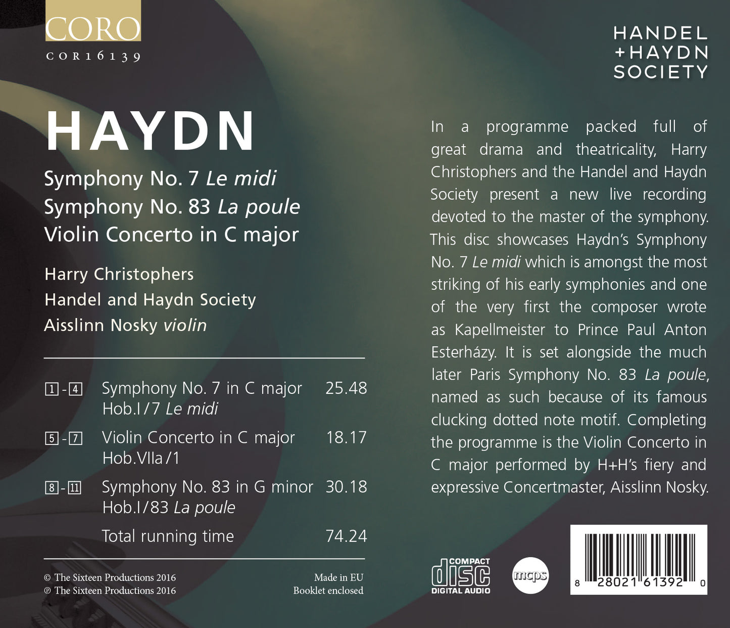 Haydn: Symphonies Nos. 7, "Le Midi" And 83, "La Poule" - Vio
