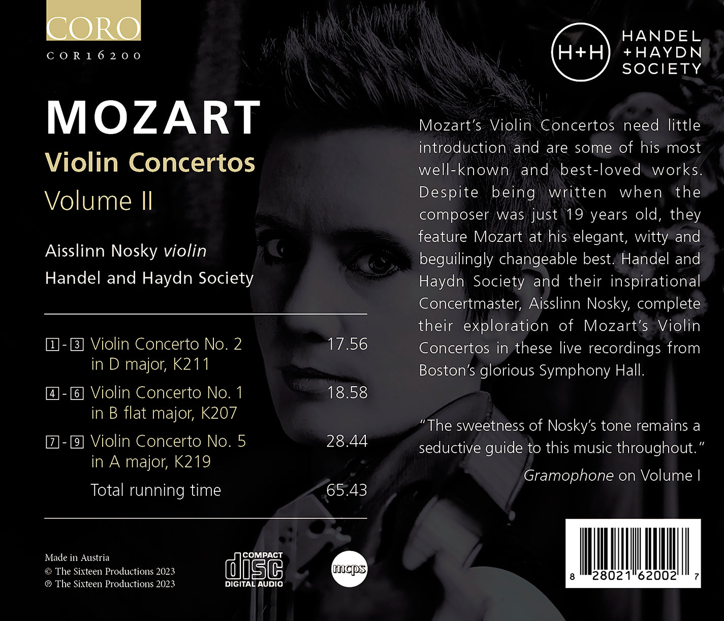 Mozart: Violin Concertos, Vol. 2 / Handel & Haydn Society