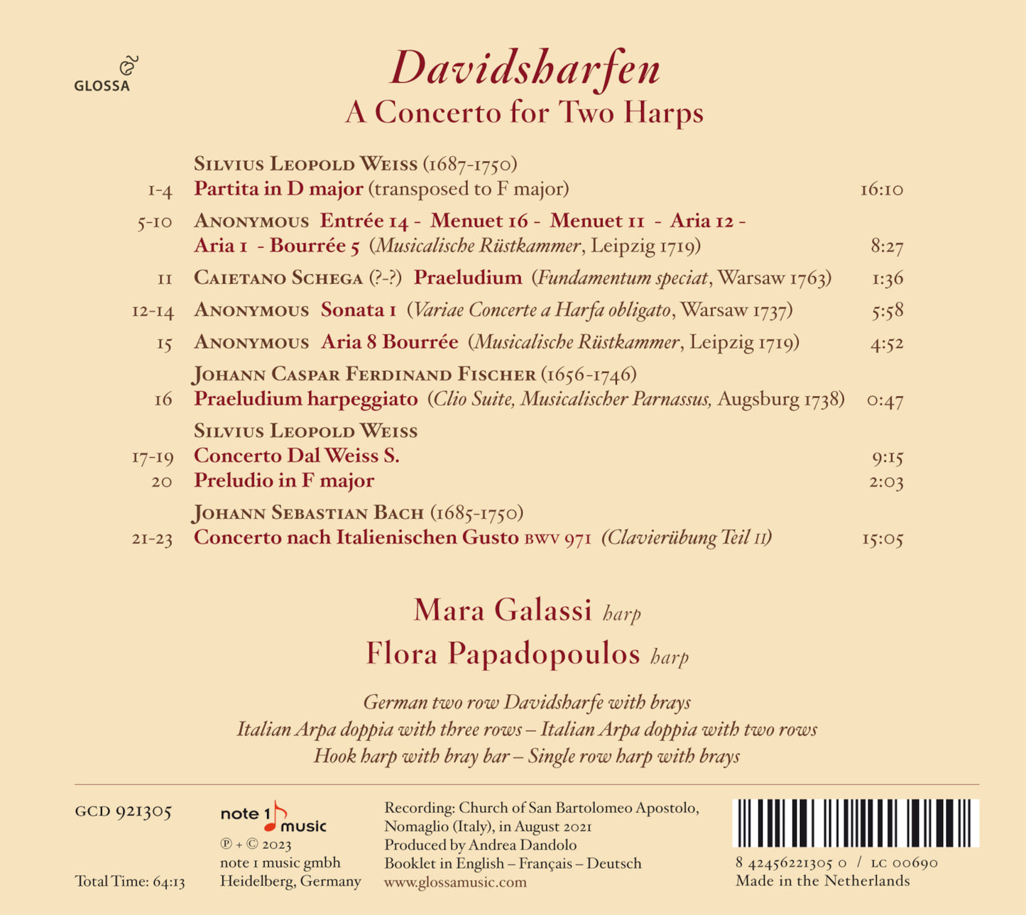 J.S. Bach & Weiss: Davidsharfen