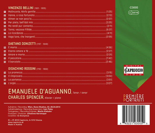 Bellini, Donizetti & Rossini: Works for Voice & Piano
