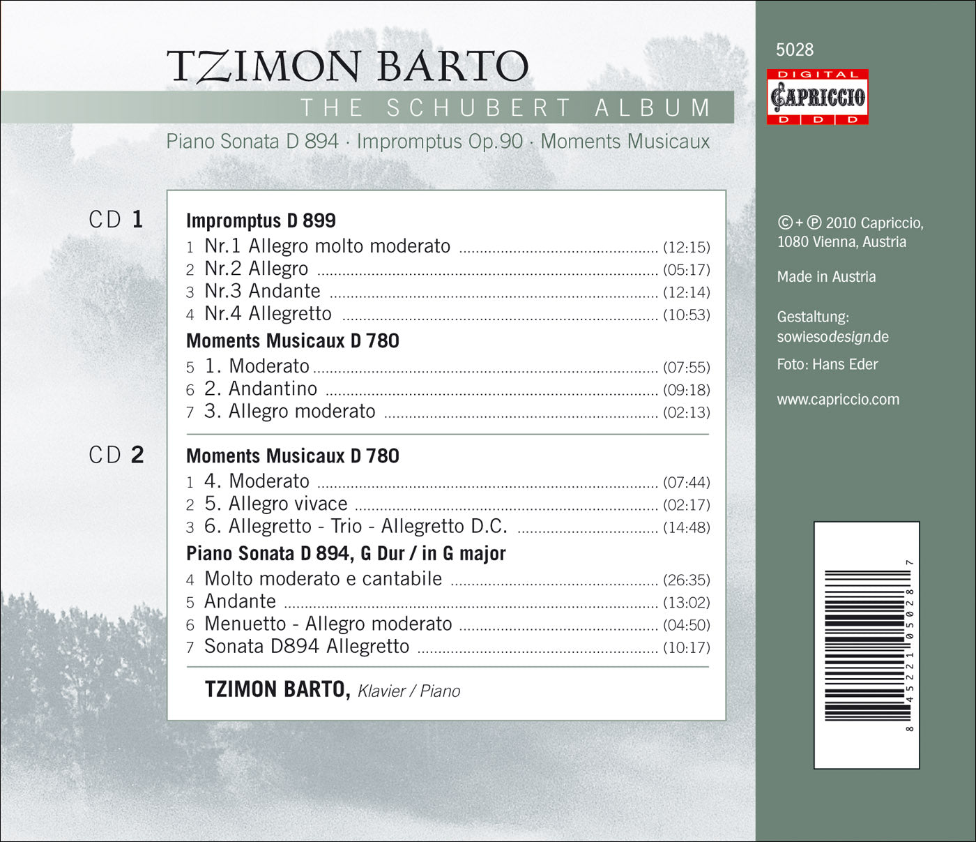 Tzimon Barto: The Schubert Album