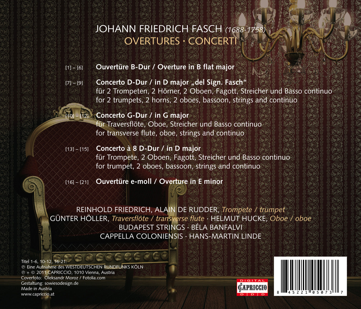 Fasch: Ouvertures - Concerti