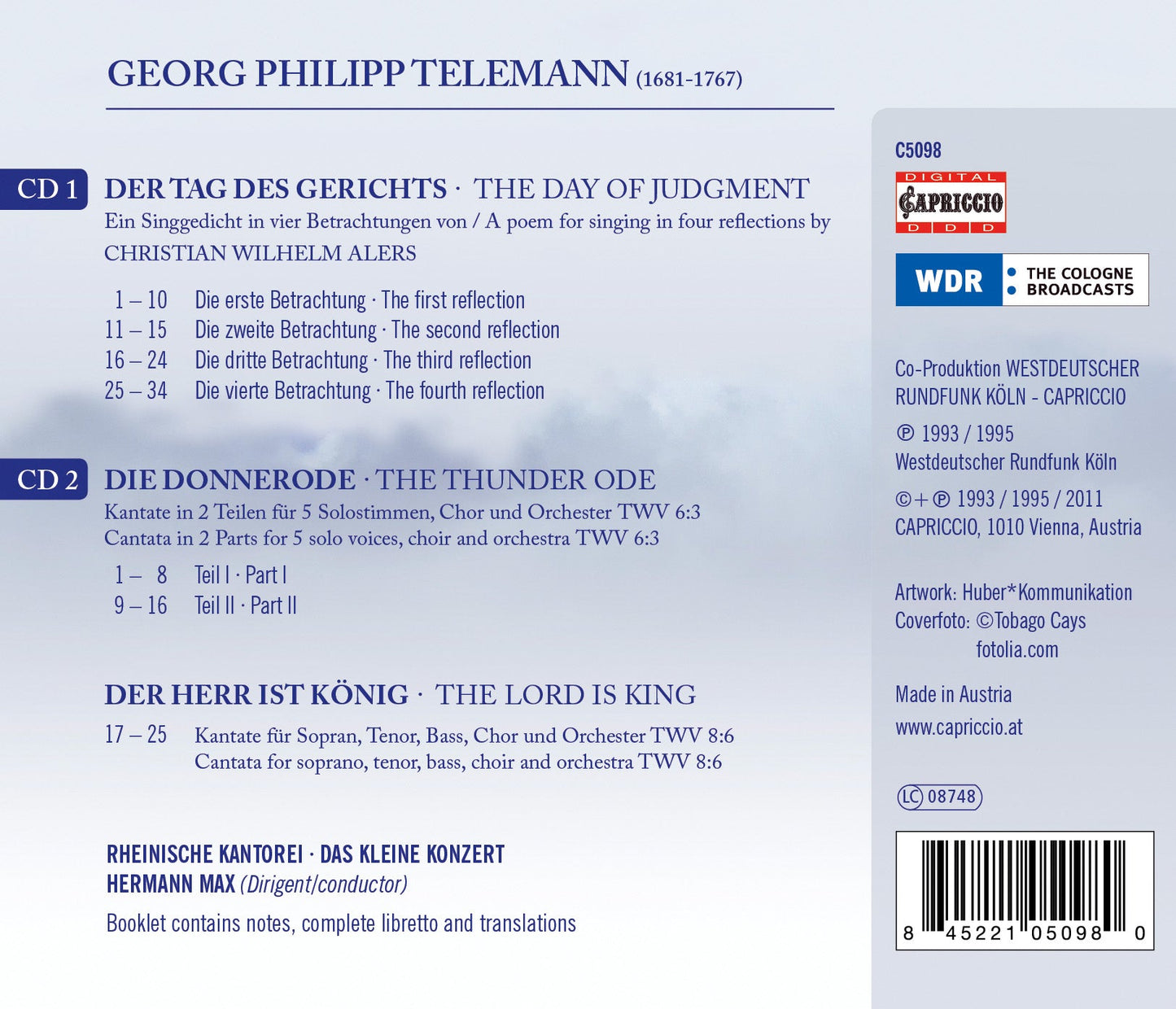 Telemann: Der Tag des Gerichts (The Day of Judgements)