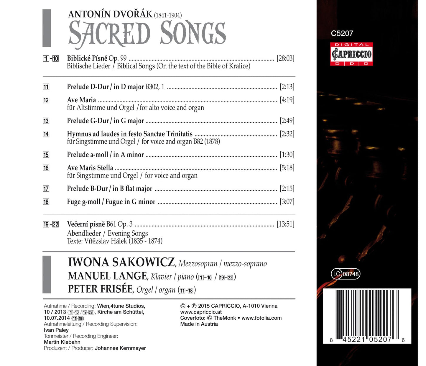 Dvorák: Sacred Songs