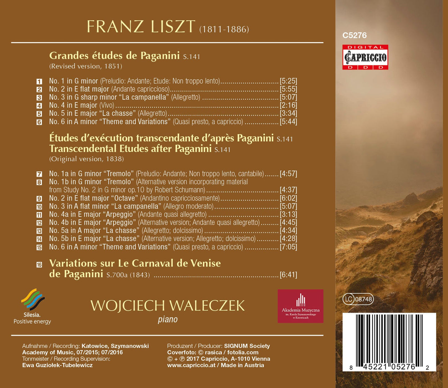 Liszt: Grandes études de Paganini, S. 141 & Études d'exécuti