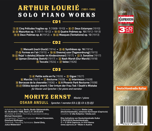 Lourié: Solo Piano Works