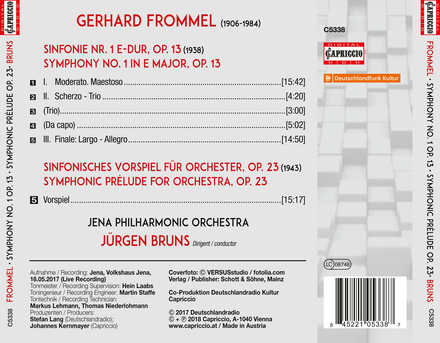 Frommel: Symphony No. 1 & Symphonic Prelude