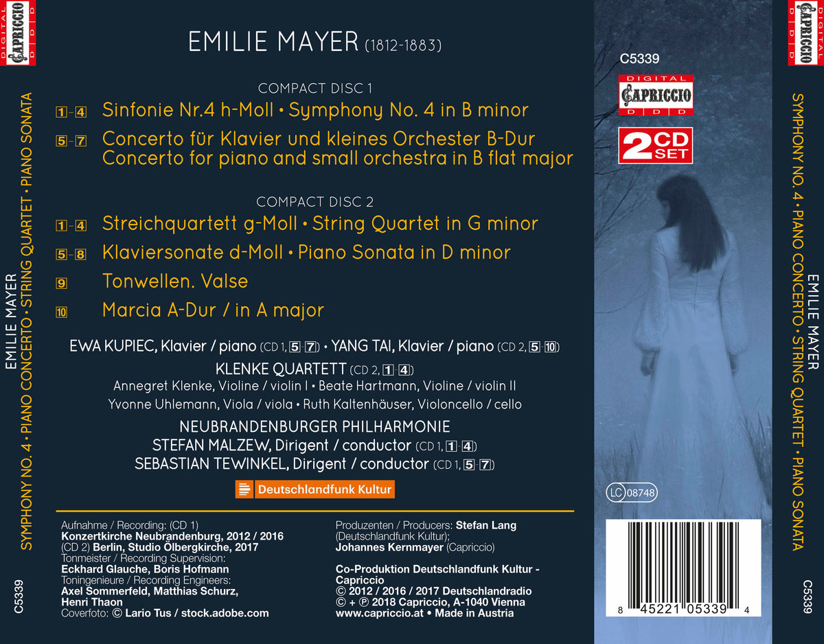 Mayer: Symphony No. 4, Piano Concerto, String Quartet & Pian