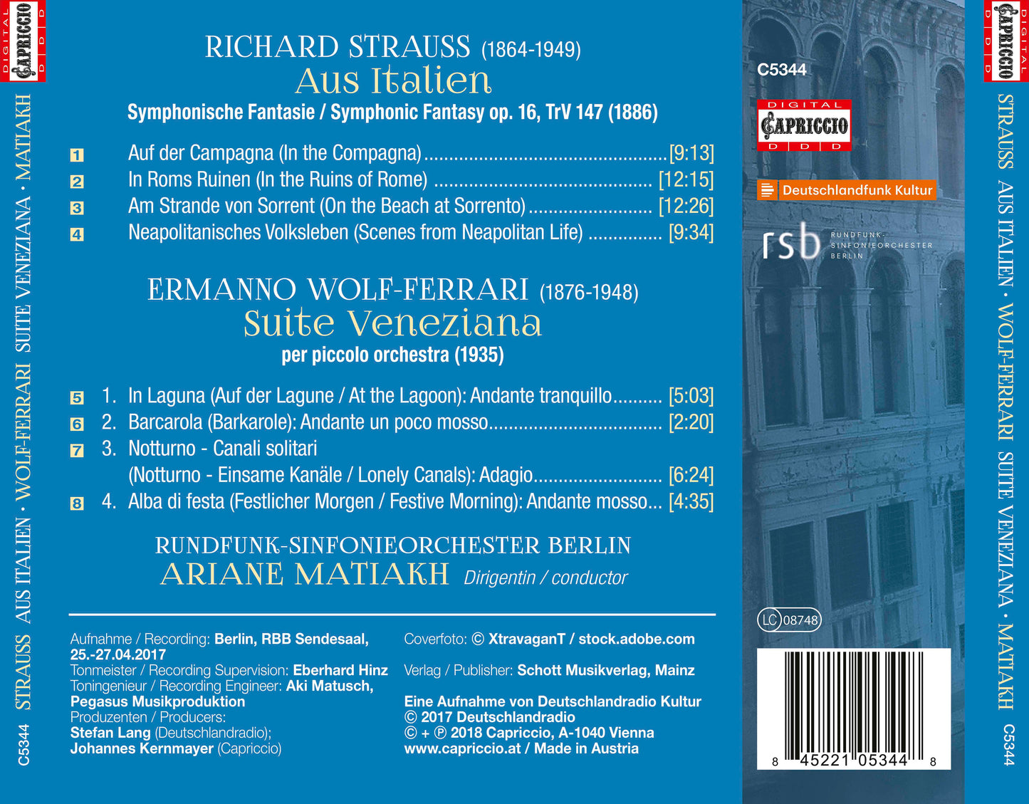 R. Strauss: Aus Italien, Op. 16 - Wolf-Farrari: Suite venezi