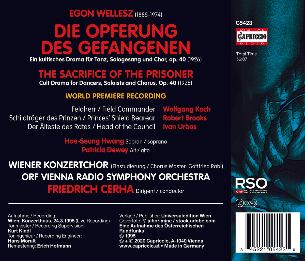 Wellesz: Die Opferung des Gefangenen